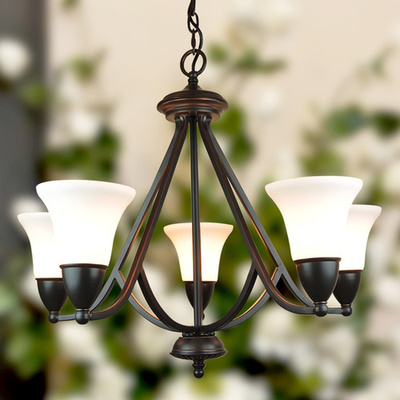 美式乡村莹莹灯饰 KS 5头吊灯——为家居增添温馨与格调